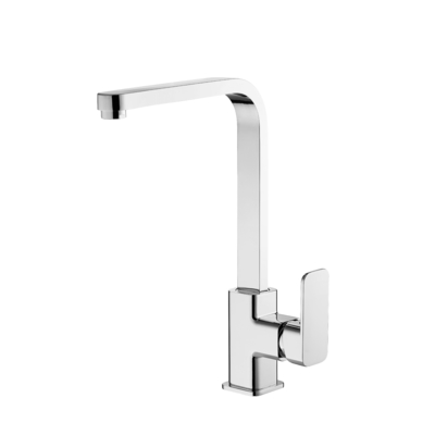 Keran Mixer Dapur Logam Lengkungan Tinggi 363mm Keran Wastafel Meja Tinggi