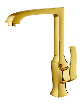 SABS Light Gold Kitchen Mixer Faucet 1 Handle Deck Mounted Sink Mixer Keran