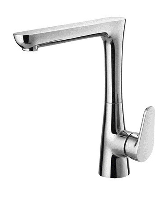 Faucet Mixer Dapur Putar 360° Single Lever Sink Mixer Tubuh seng