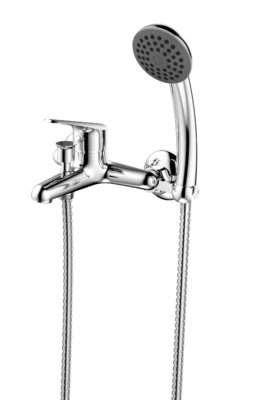 Keran Mixer Mandi Tuas Tunggal untuk Pemasangan di Dinding, Chrome