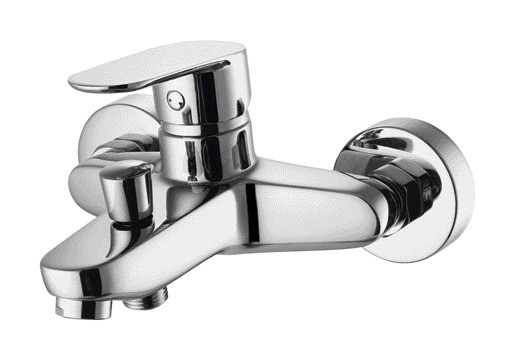 Pemasangan Keran Mixer Mandi Gagang Tunggal Kontemporer, Chrome