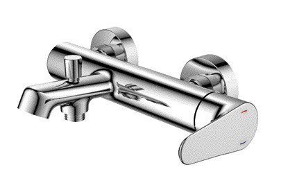 Kartrid Keramik 35mm Terpasang di Dinding Keran Kamar Mandi Chrome Pegangan Tunggal