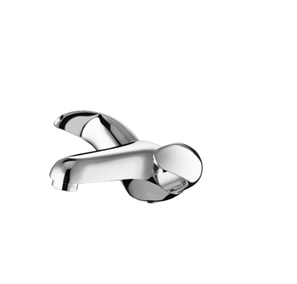 Wastafel Kamar Mandi Desain Abadi Keran Dua Gagang Chrome Ramah Pengguna