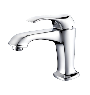 Faucet Wastafel Kamar Mandi Satu Lubang Tahan Korosi, Faucet Wastafel Gagang Tunggal