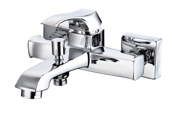 Keran Mixer Kamar Mandi Kamar Mandi Chrome Menangani Lokasi Ketahanan Korosi