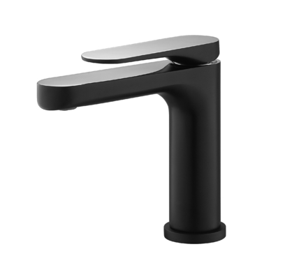 Matt black &amp; chrome Keran Wastafel Keran Kartrid Keramik 25mm