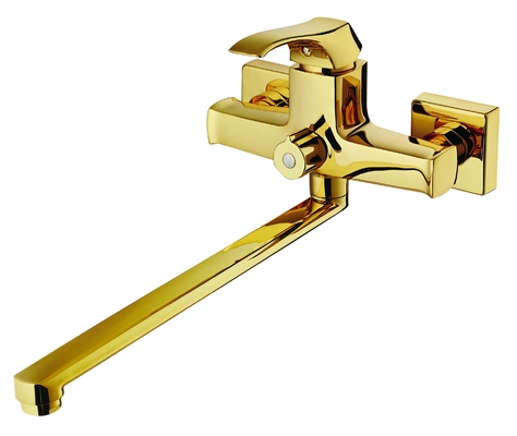 Faucet Bak Mandi Antirust Emas Muda Emas Muda, Faucet Mandi Ekstra Panjang