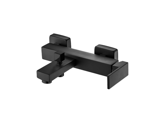 Mixer Bathtub Hitam Matt Tahan Karat Satu Tuas Bathtub Faucet