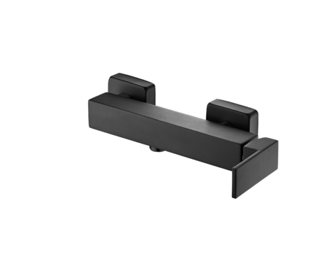Sidik Jari Gratis Matt Black Bath Mixer Wall Mounted Square Shower Mixer Keran