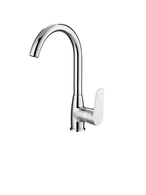Deck Plate Satu Pegangan Restoran Dapur Mixer Faucet Tahan Noda