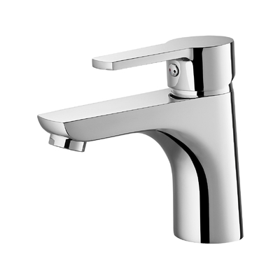 Chrome Finish Zinc Handle Wastafel Faucet Keran Air Kontemporer Tinggi 137mm