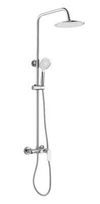 Chrome Finished Exposed Shower Kolom Tub Kuningan Rainfall Shower Kolom