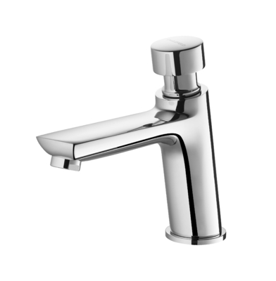 Chrome Plating Self Closing Metering Faucets Self Closing Sink Taps Tahan Erosi