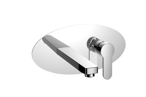 Round Panel Single Handle Wall Mounted Mixer Keran Shower Mixer Cartridge Keramik