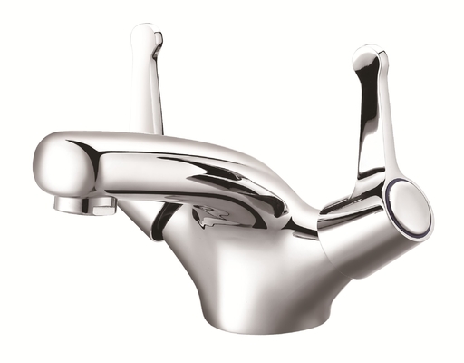 Antirust 2 Handle Faucet Kamar Mandi Lubang Tunggal Keran Wastafel Menangani Ganda