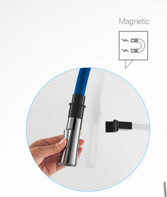 2 Mode Semprot Magnetic Docking Kitchen Faucet Selang Silikon 360 Putar Keran Dapur