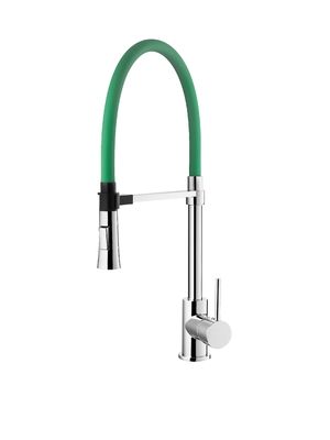 Chrome Green Single Hole Magnetic Pull Down Kitchen Faucet Keran Mixer Air Dapur