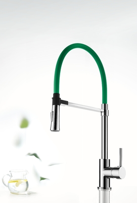 Chrome Green Single Hole Magnetic Pull Down Kitchen Faucet Keran Mixer Air Dapur