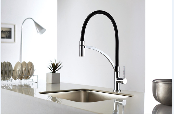 Faucet Mixer Dapur Musim Semi Stainless Steel