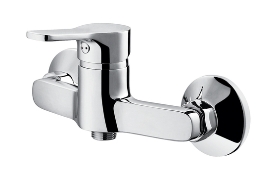 Cermin Gloss Tinggi Chrome One Lever Shower Mixer Faucet Mudah Dibersihkan