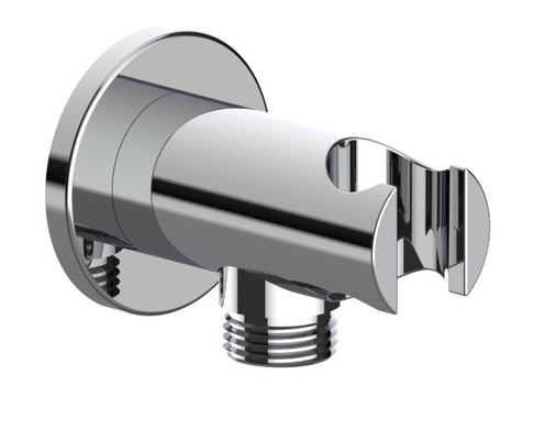 Suku Cadang Shower Kamar Mandi Anti Korosi Chrome Finish Shower Hose Wall Outlet