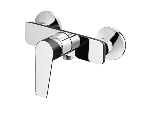 Faucet Mixer Tubuh Kuningan Berkualitas Tinggi Tampilan Dua Warna Chrome/Hitam