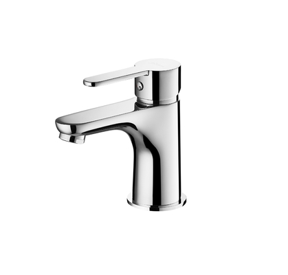 Faucet Wastafel Air Panas dan Dingin Kuningan, satu pegangan, instalasi dua lubang
