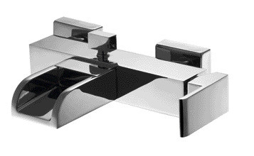 Pegangan paduan seng Waterfall Bath Mixer Tap Single Lever Wall Mounted Bath Faucet