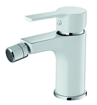 Faucet Bidet Kamar Mandi Panas Dan Dingin Chrome Putih Selesai Aerator yang Dapat Disesuaikan