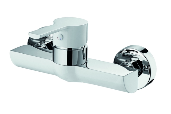 Wall Mounted Shower Mixer Faucet Kamar Mandi Kuningan (Pegangan tunggal krom dan putih)