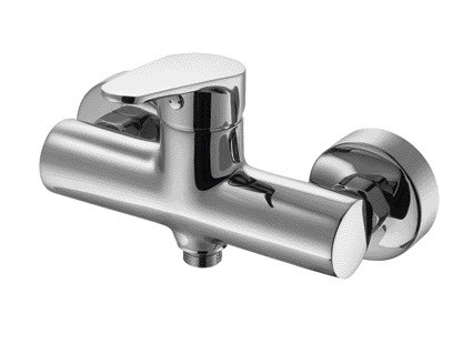 Keran Mixer Shower Kuningan Berlapis Krom Kamar Mandi Wall Mounted
