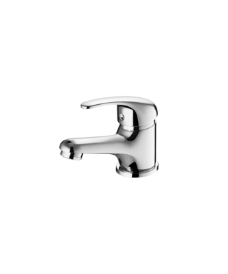 Faucet Air Panas Dan Dingin Kuningan Modern Untuk Kamar Mandi Single Handle Chrome