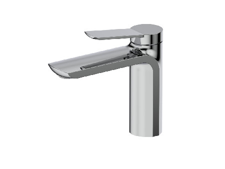 Keran Kamar Mandi Single Lever Black Chrome Tanpa Batang Tarik