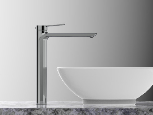 Kartrid Keramik Kuningan Kamar Mandi Basin Mixer Keran Chrome Black Spout Tinggi