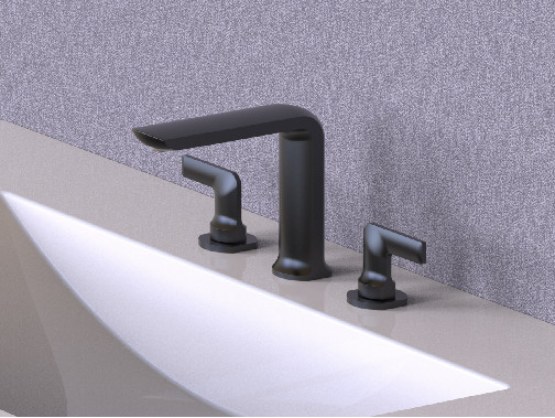 Faucet Wastafel Kamar Mandi 2 Gagang Luas 3 Lubang Warna Chrome