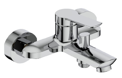 Keran Mixer Bak Mandi Chrome Finish Kuningan Tanpa Kepala Pancuran