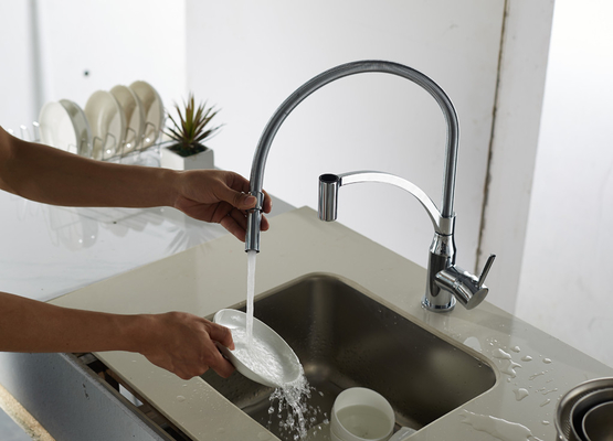 Spiral Spring 360 ° Putar Keran Mixer Dapur Kartrid 35mm Tahan Gores