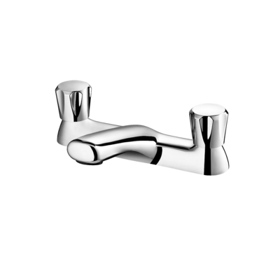 Keran Bak Mandi Mixer Bak Pengisi Kamar Mandi Keran Monobloc Tuas Ganda Krom Kuningan Faucet