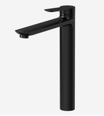 Classic High Bathroom Black Basin Mixer Tap Matt Brass Mixer Tap untuk Kamar Mandi Single Lever Sink Mixer Tap Hitam