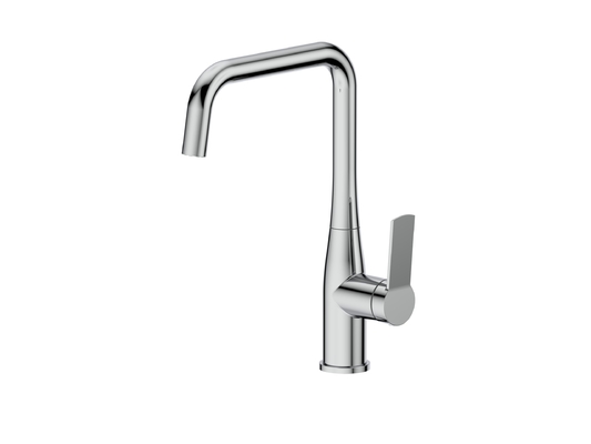 Keran Mixer Tuas Tunggal Jendela Depan yang Dapat Diputar 360 Derajat Untuk Chrome Dapur